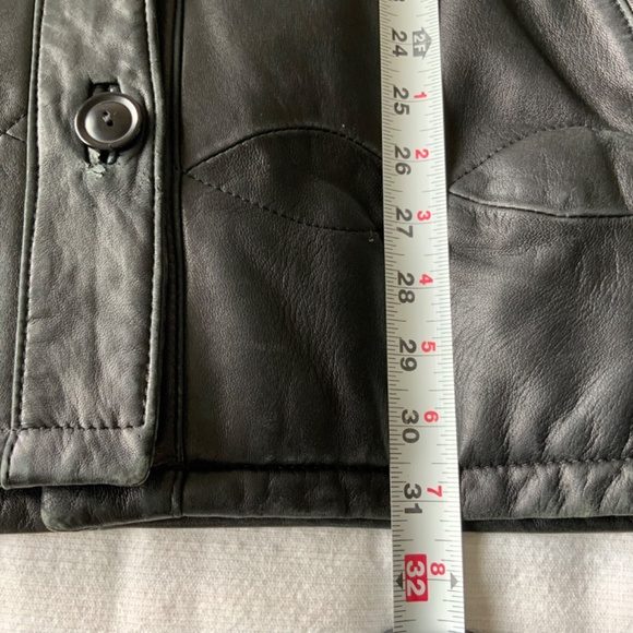 Vintage Vera Pelle Italian Real Genuine Leather Warm Jacket size M - Picture 8 of 15